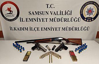 Samsun'da düzenlenen operasyonda ruhsatsız silah bulunduran zanlı yakalandı
