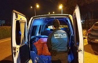 Samsun'da kaçak avlanan 200 kilogram midye ele geçirildi