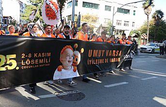 Samsun'da LÖSEV farkındalık yürüyüşü düzenledi