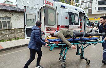 Samsun'da otomobille çarpışan motosikletin sürücüsü yaralandı