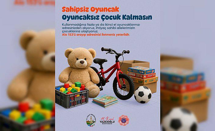 Tokat Belediyesi “Sahipsiz oyuncak oyuncaksız çocuk kalmasın“ kampanyası başlattı
