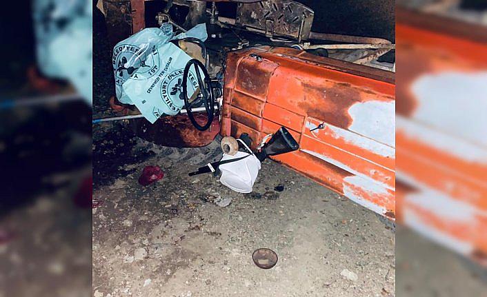 Tokat'ta devrilen traktörün sürücüsü öldü