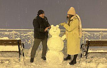 Artvin'de kar yağışı etkili oldu