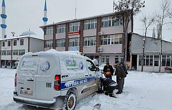 Başçiftlik'te kar yağışı etkili oldu