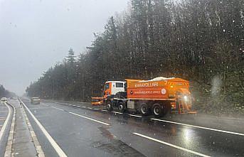 Bolu Dağı'nda kar yağışı başladı