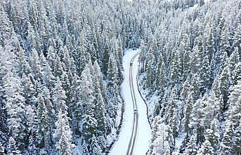 Bolu'nun yüksek kesimlerinde kar kalınlığı 10 santimetreye ulaştı