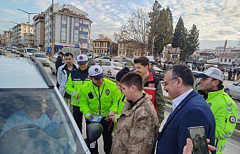 Boyabat'ta özel eğitim öğrencileri trafik uygulaması yaptı