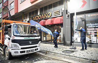 Giresun'da kaldırımlardaki duba ve reklam panoları kaldırıldı