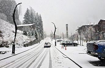 Rize ve Artvin'de kar etkili oldu