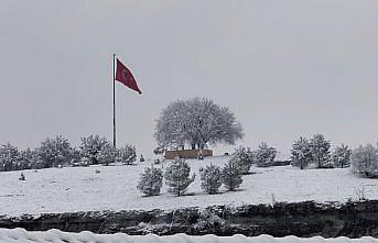 Safranbolu'da tarihi konaklar karla kaplandı