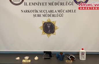 Samsun'da bir binanın çatı katında uyuşturucu madde ele geçirildi