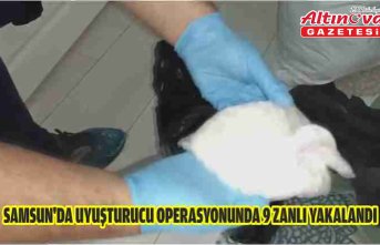 Samsun'da uyuşturucu operasyonunda 9 zanlı yakalandı