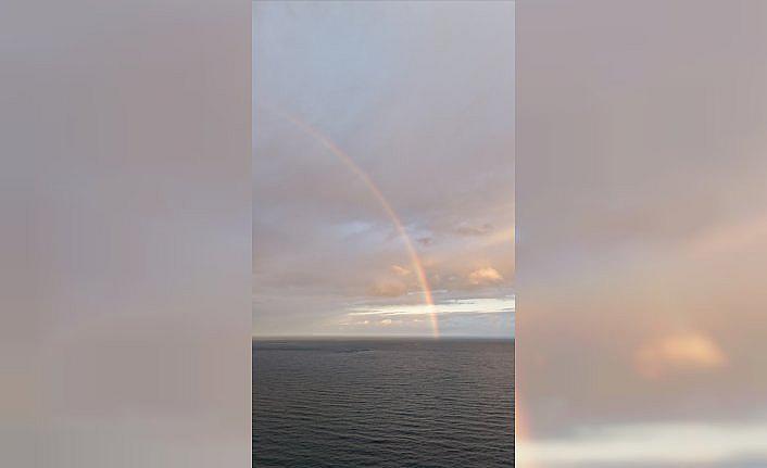 Alaçam'da gökkuşağı oluştu