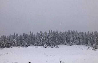 Sinop'un yüksek kesimleri beyaza büründü
