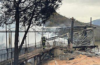 Trabzon'da Sera Gölü'ndeki restoranda çıkan yangın söndürüldü