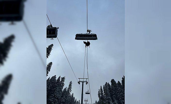 Yurduntepe Kayak Merkezi'nde kurtarma tatbikatı yapıldı
