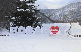 Amasya'daki Boraboy Gölü'nün yüzeyi buzla kaplandı