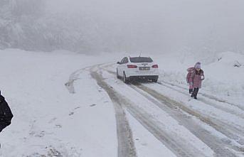 Ayvacık'ta karla mücadele çalışmaları sürüyor