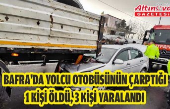 Bafra'da yolcu otobüsünün çarptığı 1 kişi öldü, 3 kişi yaralandı
