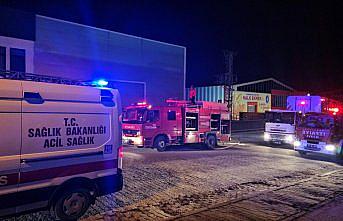 Çorum'da fabrikada çıkan yangın büyümeden söndürüldü