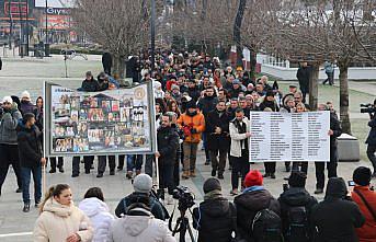 Kartalkaya'daki Grand Kartal Otel yangınında yaşamını yitirenler yürüyüşle anıldı