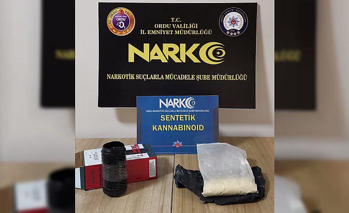 Ordu'da yolcu otobüsünde uyuşturucuyla yakalanan zanlı tutuklandı