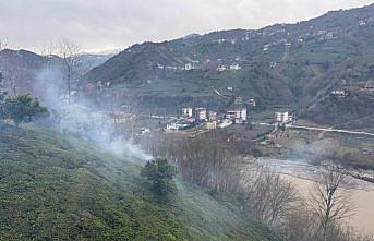 Rize'de çıkan örtü yangını kontrol altına alındı