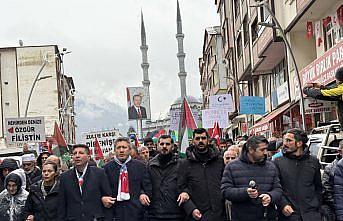 Rize'de Filistin'e destek yürüyüşü düzenlendi