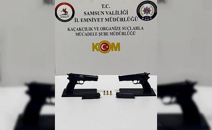 Samsun'da aracın yedek lastiğine gizlenen silah ele geçirildi