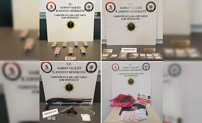 Samsun'da uyuşturucu operasyonlarında 6 zanlı yakalandı