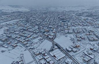 Taşköprü'de kar yağışı etkili oldu