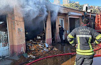 Trabzon'da depoda çıkan yangın söndürüldü