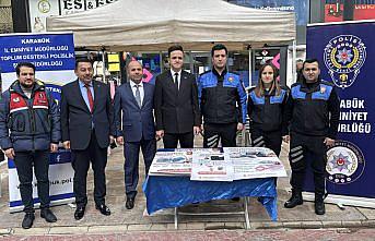 Karabük'te dolandırıcılığa karşı bilgilendirme stantları kuruldu