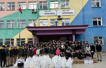 Kargı'da öğrenciler ihtiyaç sahipleri için ramazan kolileri hazırladı