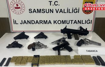Samsun'da çok sayıda mühimmat ele geçirildi, 1 kişi tutuklandı