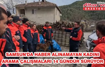 Samsun'da haber alınamayan kadını arama çalışmaları 14 gündür sürüyor