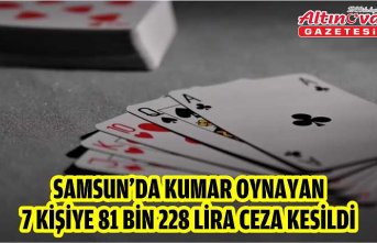 Samsun'da kumar oynayan 7 kişiye 81 bin 228 lira ceza kesildi