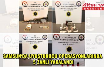 Samsun'da uyuşturucu operasyonlarında 5 zanlı yakalandı