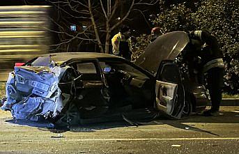 Samsun'da tırla çarpışan otomobildeki 2 kişi yaralandı