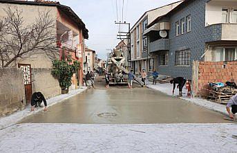 Vezirköprü'de baskı beton çalışması başladı