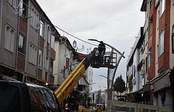 Vezirköprü'de “örnek sokak“ ramazana özel süslendi