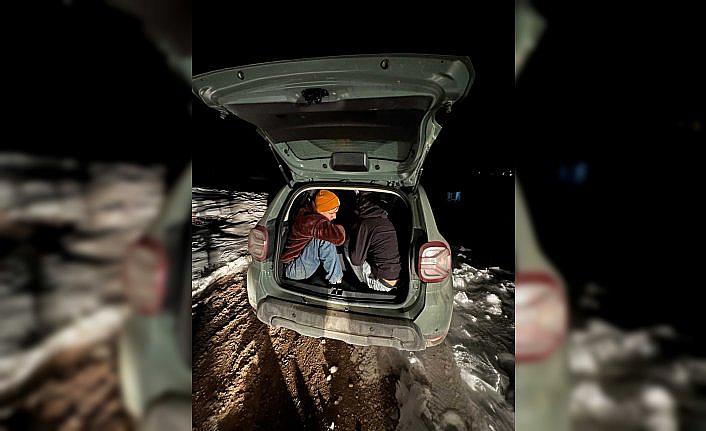 Bayburt'ta 8 düzensiz göçmen yakalandı