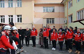 Boyabat'ta deprem tatbikatı gerçekleştirdi