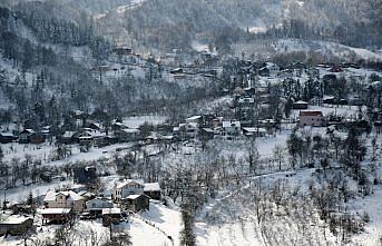 Düzce'nin yüksek kesimleri beyaz örtüyle kaplandı
