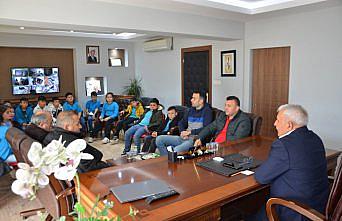 Göynücek'te minik öğrencilerden Başkan Şahin'e ziyaret