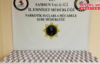 Samsun'da 1192 uyuşturucu hap ele geçirildi