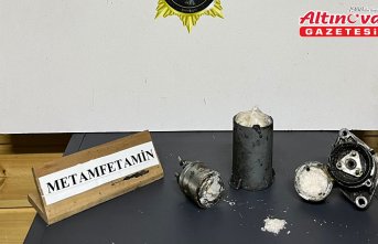 Samsun'da aracın marş dinamosuna saklanan sentetik uyuşturucu “Pera“nın hassas burnundan kaçmadı