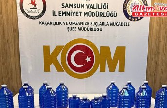 Samsun'da sahte içki operasyonunda 1 şüpheli yakalandı