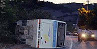 Bafra Belediye Otobüsü devrildi 15 yaralı