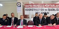 BAFRA KAYMAKAMI HALİS ARSLAN MERKEZ MAHALLE MUHTARLARIYLA BİR ARAYA GELDİ